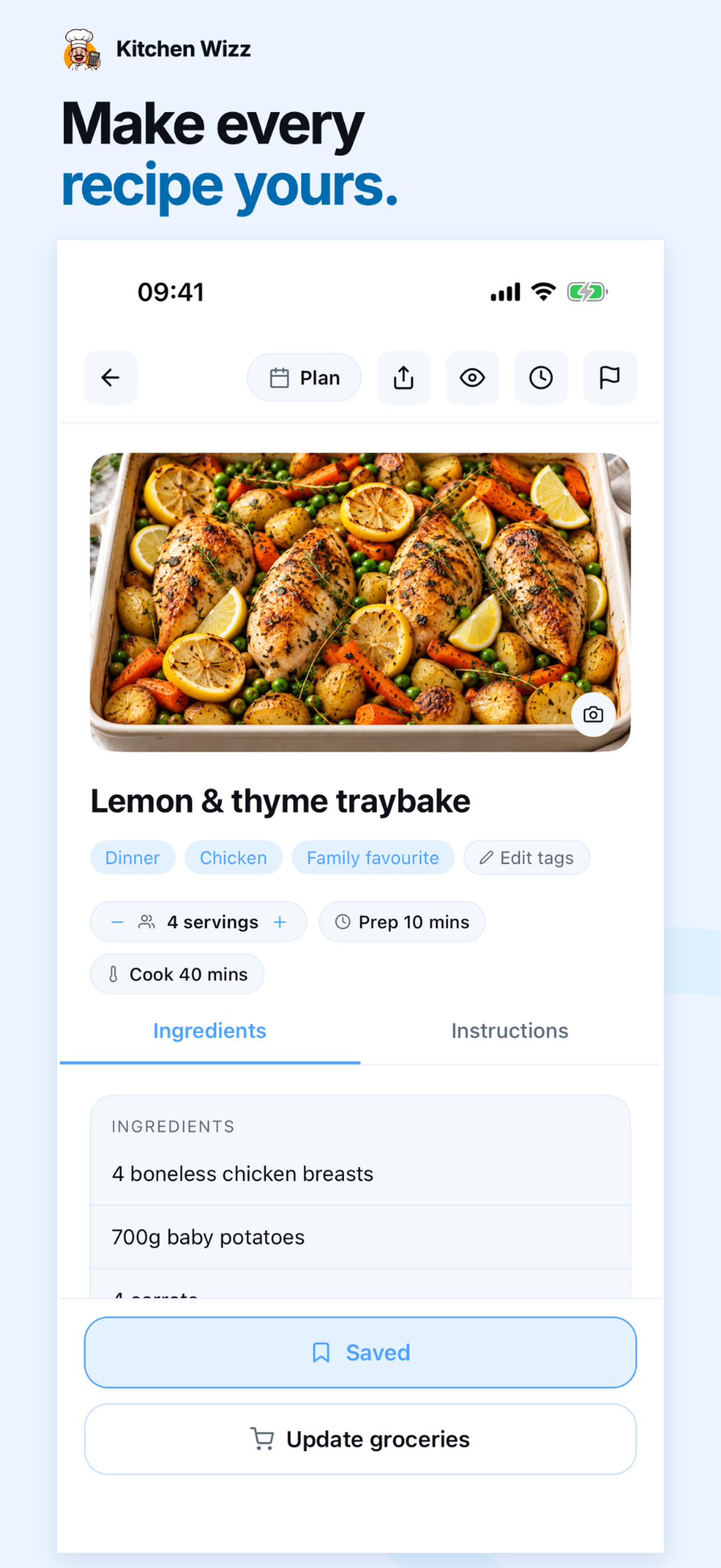 Make every recipe yours — App Store listing screenshot