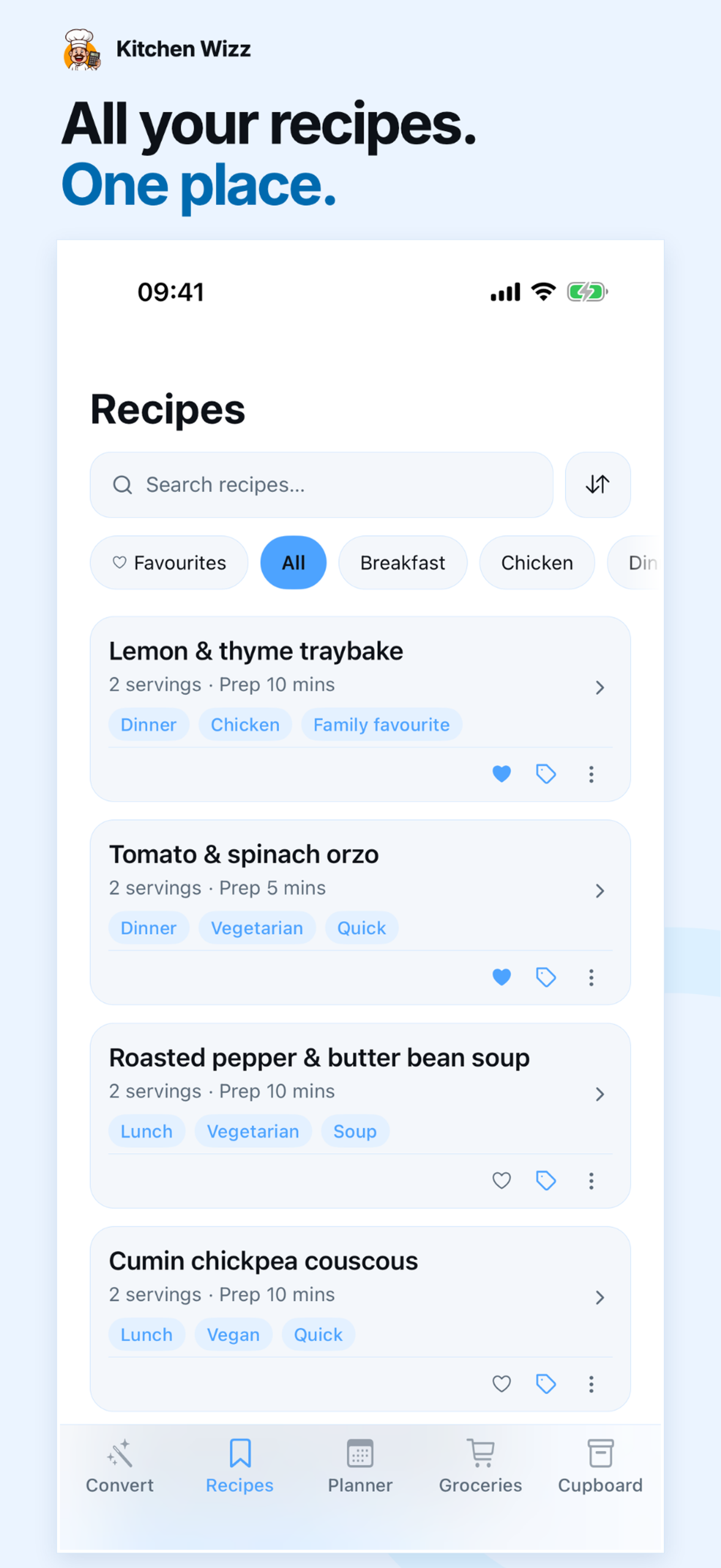All your recipes, one place — App Store listing screenshot
